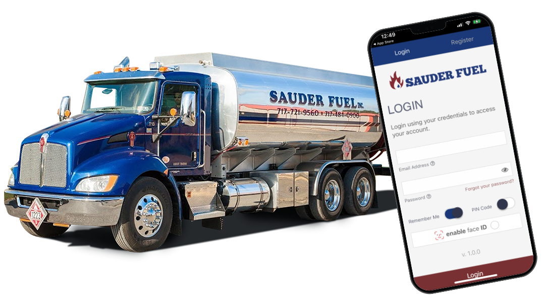 The Sauder Fuel App is designed to make managing your heating oil needs easier and more convenient than ever.